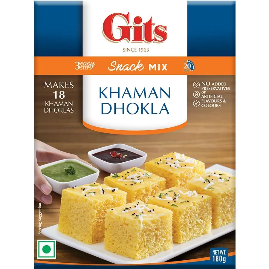 Gits Snack Mix - Khaman Dhokla, 180 g Carton-1.webp